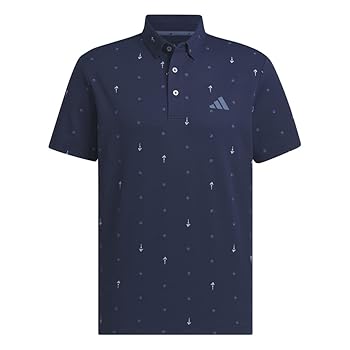 adidas - 美品 adidas Golf アディダス 半袖 ウーブン ポロシャツ M 総柄 ikk80_01.jpg